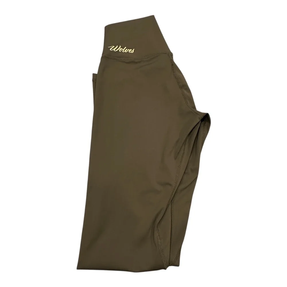 SHE Olive Green Leggings Wolf Logo Small Limited Edition #340 of 500 Athleisure - Picture 14 of 16